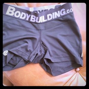 Body building compression shorts